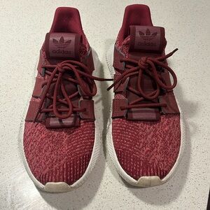 Adidas maroon sneakers